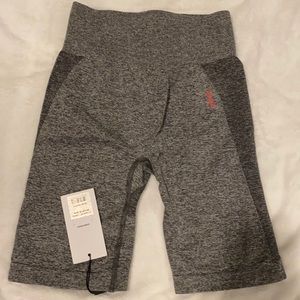 Gymshark gray and pink biker shorts